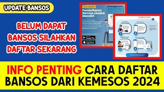 INI CARA DAFTAR BANSOS RESMI DARI KEMENSOS TAHUN 2024