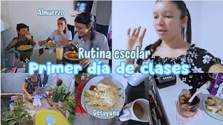 ⏰️ PRIMER DÍA DE CLASES || RUTINA DE DÍA ESCOLAR || HACIENDO DESAYUNO  Y ALMUERZO || PREPARANDO TODO