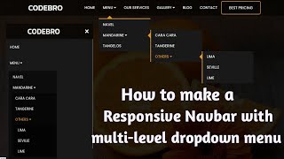 RESPONSIVE NAVBAR WITH MULTI LEVEL DROPDOWN