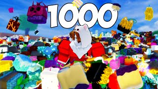 I Dropped 1000 Fruits in Blox Fruits
