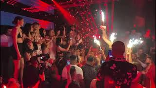 La V nightclub in Miami bottle service parade