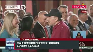 Presidente de Nicaragua, Daniel Ortega acompaña a Nicolás Maduro en su toma de posesión