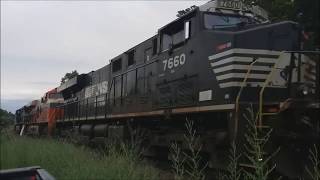 Keolis \u0026 PAS Trains on D3 (ft. NS 8105 Interstate) 6/27/18