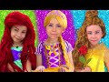 Alice Pretend Play as Disney Princesses - the bedtime stories for kids