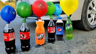 Experiment Car vs COCA-COLA, SPRITE, PEPSI, FANTA Drinks | Crushing crunchy & soft things by car