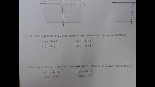 Linear Transformations (Looking at the Equations and Function Notation)