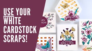 5 Lattice Cards to Make the Most of Your White Cardstock Scraps