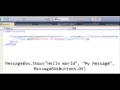Visual Basic 2010 Tutorial - Making Message Box