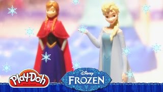 PlayDoh Disney FROZEN ❄ Sparkle Snow Dome ❄ set with Elsa Anna Olaf Sven Sparkle Castle
