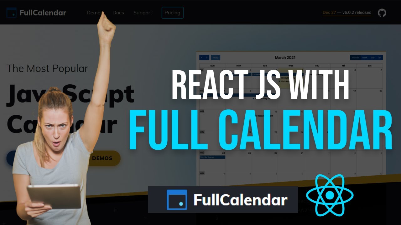 How To Implement Fullcalendar Reactjs Fullcalendar Sourcecode Youtube