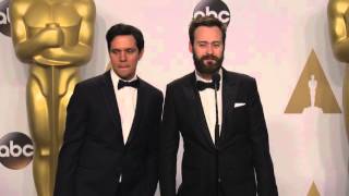 Stutterer: Benjamin Cleary \u0026 Shan Christopher Ogilvie Oscars Backstage Interview (2016) | ScreenSlam