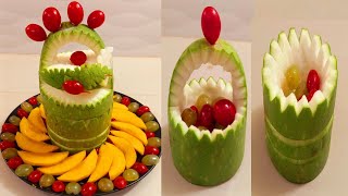 কুমড়া দিয়ে গায়ে হলুদের চমৎকার ডিজাইন | Fruits platter |kumra basket |