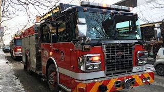 Montreal Fire Dept. - Fire Alarm in Plaza Saint-Hubert!