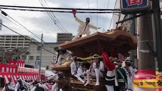 令和3年岸和田祭り　並松町　本宮午後曳行　小門やり廻し