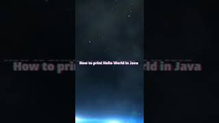 Print Hello World in Java N-IDE