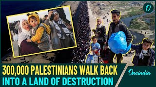 Israel-Hamas Ceasefire Breaking: Watch IDF Let's 300,000 Palestinians Walk To Bombed Homes In Gaza