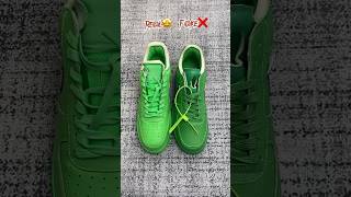 Real Vs Fake Green Off-White Air Force 1 #sneakerhead #sneakers #viral