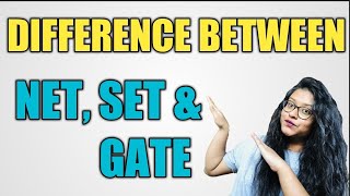 What is the Difference between NET ,SET and GATE ?? in hindi