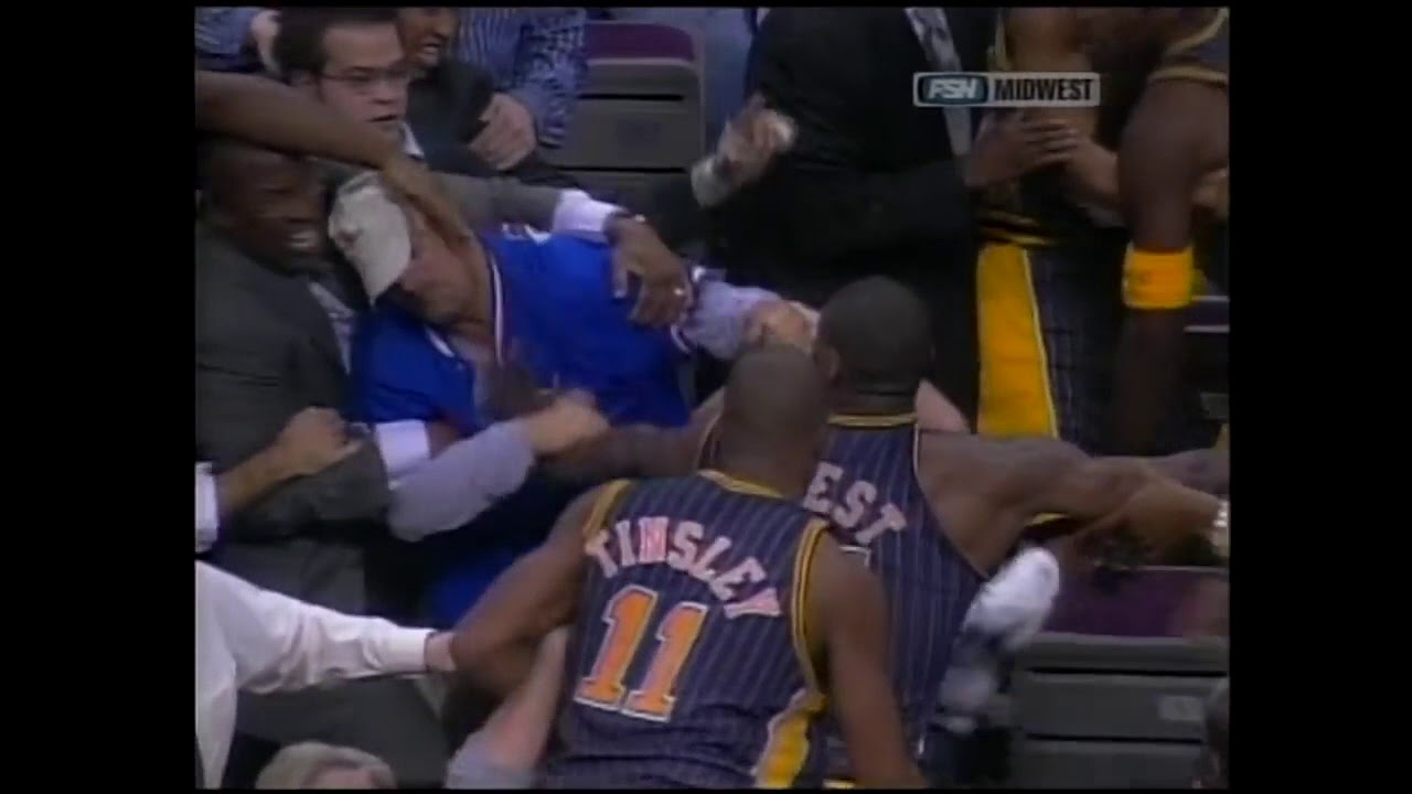 Most Infamous Fight In NBA History! Pacers/Pistons Brawl 2004 (Malice ...