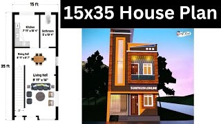 15x35 ft House Plan | 15x35 Ghar Ka Naksha | 15x35 House Design | 540 Sq ft House Plan | House Plans