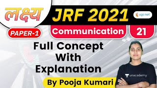 07:00 AM - Lakshya JRF June 2021 | Communication by Pooja Kumari | Full Concept with Explanation