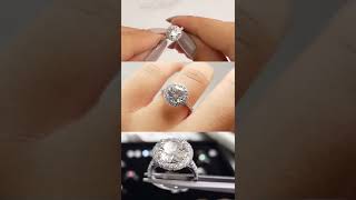 Comparing a 1Ct, 2Ct \u0026 3Ct Halo Diamond Engagement Ring ❤