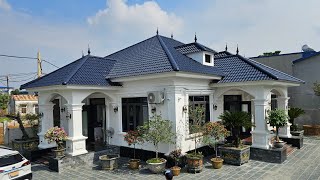 Nhà đẹp 376_Nhà vườn mái nhật vuông 2 sảnh tân cổ điển _Top nhà đẹp 2025_2026.