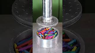 Crushing Candles \u0026 Crayons with a Hydraulic Press| #shorts