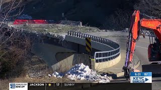 Demolition work underway on bridge near Rapidan Dam