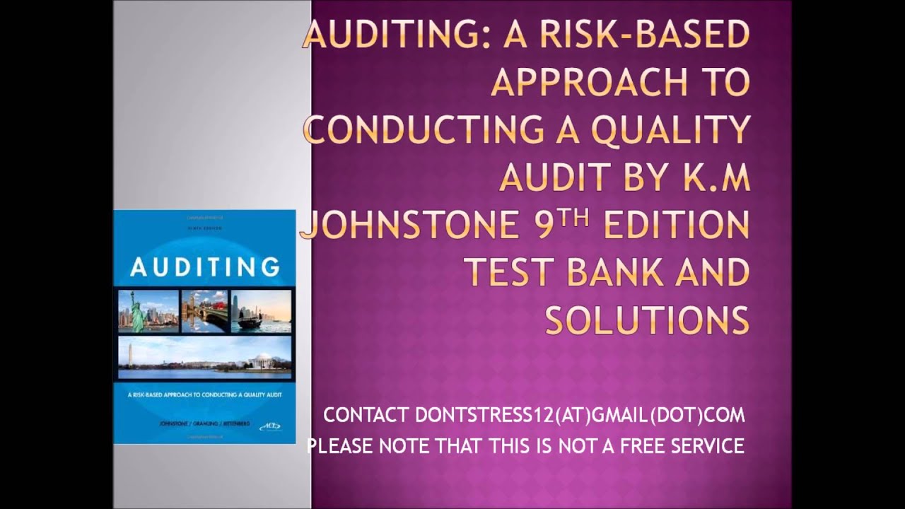 Auditing: A Risk-Based Approach To Conducting A Quality Audit By K.M ...