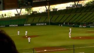 萩原淳-野口寿浩(2010年プロ野球12球団合同トライアウト@西武ドーム)