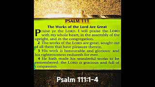 Psalm 111:1-4