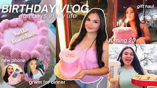 20TH BIRTHDAY VLOG 🍰 aesthetic picnic, new phone, grwm for dinner \u0026 bday gifts!