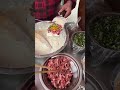 great skill in making fried meat dumplings asian street food