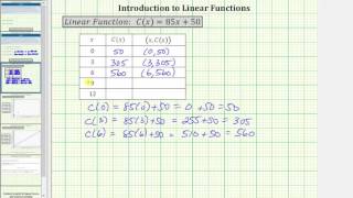 Write and Graph a Linear Function by Making a Table of Values (Intro)