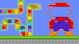 Numberblocks Snake vs The Giant Robo Numberblocks Mario Maze | Game Animation