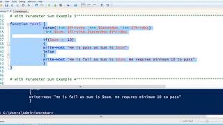9 | Function Part 1 in Powershell.Parameterized Function, parameterised method.How to write function