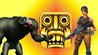 FORTNITE mixed with TEMPLE RUN ♫  3D animated game mashup  ☺ FunVideoTV - Style ;-))