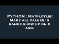 PYTHON : Matplotlib: Make all values in range show up on x axis
