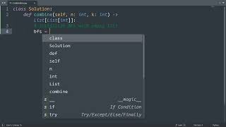 Leetcode 77. Combinations in Python | Python Leetcode | Python Coding Tutorial | Python Coding ASMR