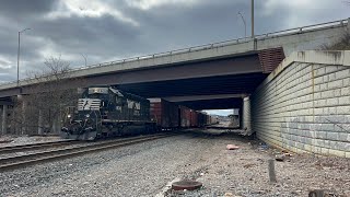 Solo NS SD40-2 1638 Leads Local T21-29 on 1/29/24