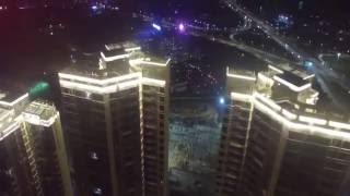 无人机航拍广东惠州市内夜景（四）