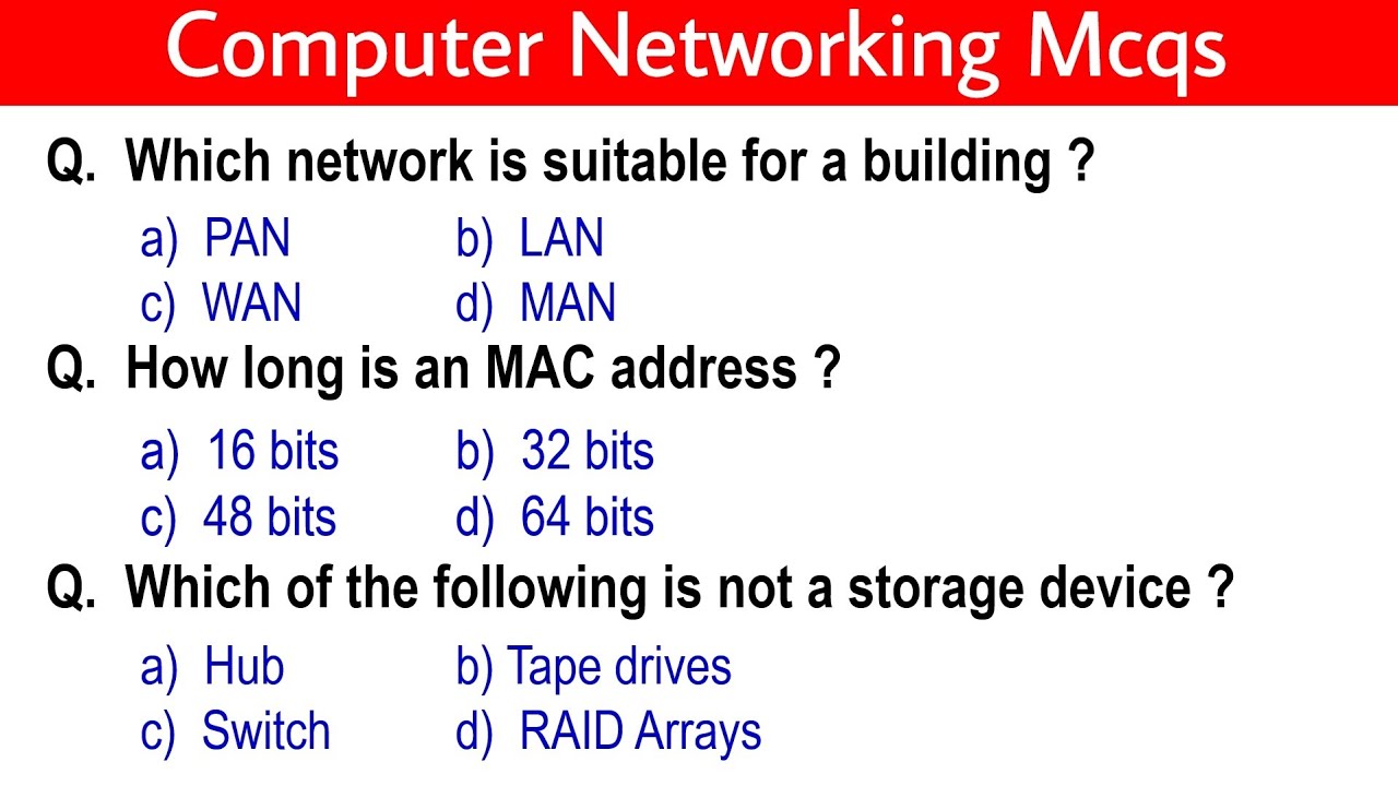 Computer Networking Mcq Pdf At Ana Means Blog