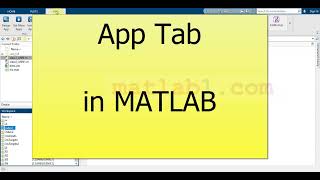 App Tab in MATLAB