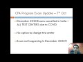 CFA Program Update - 7th October