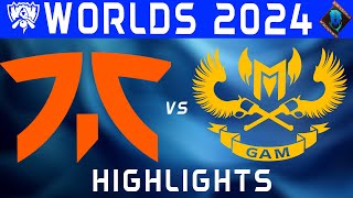 FNC vs GAM Highlights | Worlds Swiss Stage 2024 | Fnatic vs GAM Esports by Onivia