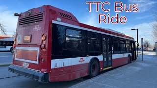 Toronto TTC 123D Sherway Bus Ride - Full Route Northbound 1/27/2025