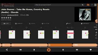 John Denver - Take Me Home country  Easy guitar lesson | chords