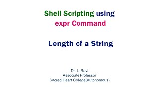 Shell Scripting Demonstration: Determining the Length of a String Using the expr Command
