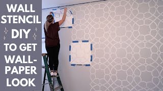 Wall Stencil Painting DIY | Painting That's Faster & Easier Than Wallpaper!